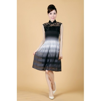 Graceful Chinese Black Lace Dress 3004-99 CLEARANCE NO EXCHANGE NO RETURN Graceful Chinese Black Lace Dress 3004-99 CLEARANCE NO EXCHANGE NO RETURN