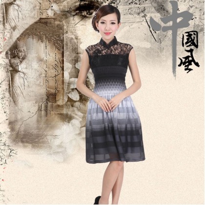 Graceful Chinese Black Lace Dress 3004-99 CLEARANCE NO EXCHANGE NO RETURN Graceful Chinese Black Lace Dress 3004-99 CLEARANCE NO EXCHANGE NO RETURN