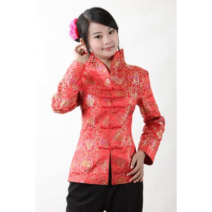 Graceful Chinese Brocade Red Jacket 4002-28 (Size XL) Graceful Chinese Brocade Red Jacket 4002-28 (Size XL)