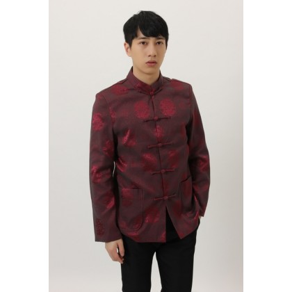 Chinese Traditional Rayon Maroon Jacket 12006-29 Chinese Traditional Rayon Maroon Jacket 12006-29