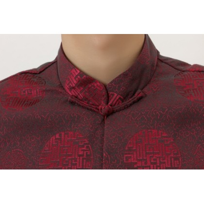 Chinese Traditional Rayon Maroon Jacket 12006-29 Chinese Traditional Rayon Maroon Jacket 12006-29