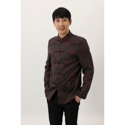 Chinese Traditional Rayon Brown Jacket 12006-60 Chinese Traditional Rayon Brown Jacket 12006-60