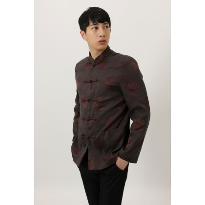 Chinese Traditional Rayon Brown Jacket 12006-60 Chinese Traditional Rayon Brown Jacket 12006-60
