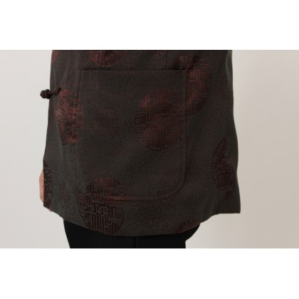 Chinese Traditional Rayon Brown Jacket 12006-60 Chinese Traditional Rayon Brown Jacket 12006-60