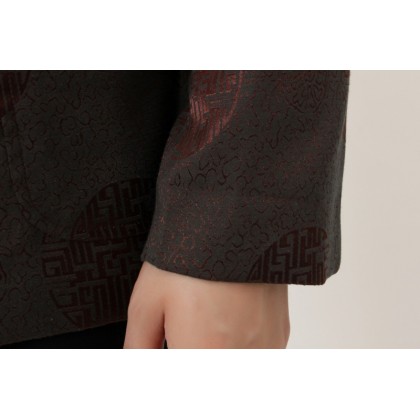 Chinese Traditional Rayon Brown Jacket 12006-60 Chinese Traditional Rayon Brown Jacket 12006-60