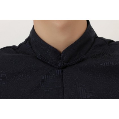 Chinese Traditional Rayon Navy Jacket 12006-76 Chinese Traditional Rayon Navy Jacket 12006-76