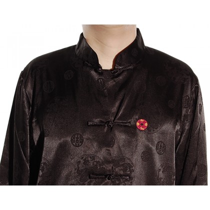 Polyester Tai-Ji Black Tang-Zhuang LS Shirt 12012-99 (L, XXXL) Polyester Tai-Ji Black Tang-Zhuang LS Shirt 12012-99 (L, XXXL)