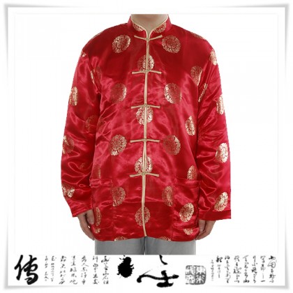 Chinese Traditional Tang Zhuang Jacket Red 12011-28 (XXL)