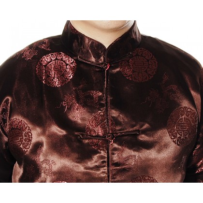 Chinese Traditional Tang Zhuang Jacket Brown 12011-60 (XXL) Chinese Traditional Tang Zhuang Jacket Brown 12011-60 (XXL)