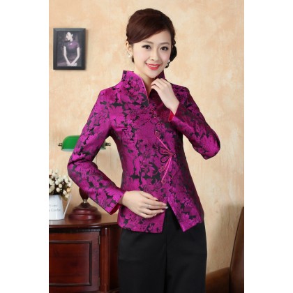 Blooming Peonies Rayon Crimson Jacket 4007-27 Blooming Peonies Rayon Crimson Jacket 4007-27