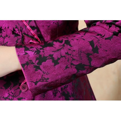 Blooming Peonies Rayon Crimson Jacket 4007-27 Blooming Peonies Rayon Crimson Jacket 4007-27