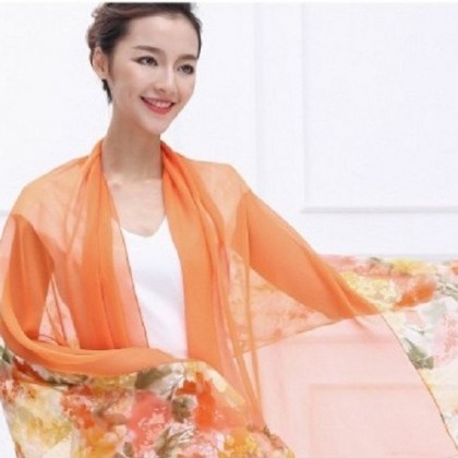 Shanghai Story Chiffon Scarf S118 Shanghai Story Chiffon Scarf S118