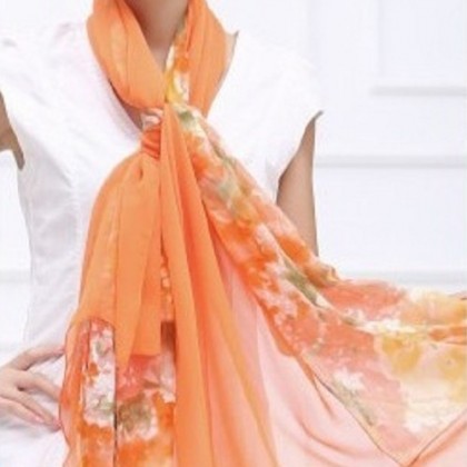 Shanghai Story Chiffon Scarf S118 Shanghai Story Chiffon Scarf S118