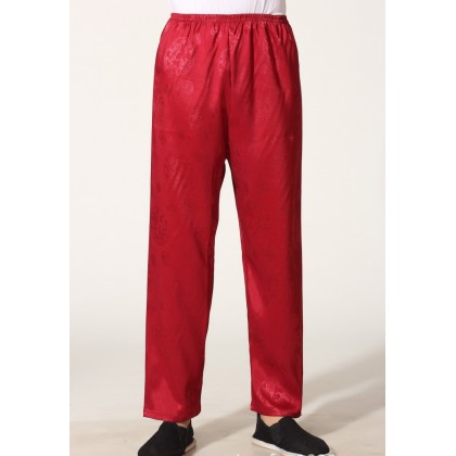 Long-sleeved Maroon Chinese Tai-ji Set 12017-29 