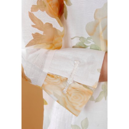 5001-40 Elegant 3-Quarter Sleeves Yellow Chinese Blouse 5001-40 Elegant 3-Quarter Sleeves Yellow Chinese Blouse