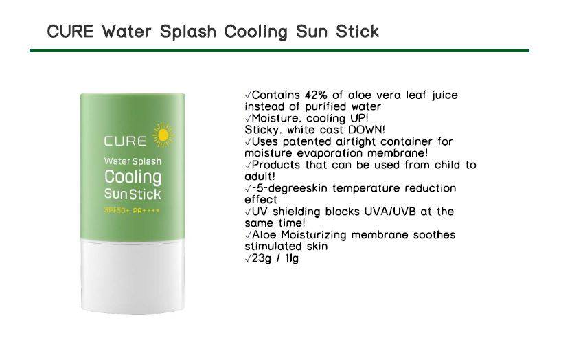 CURE Water Splash Cooling Sun Stick 23g SPF50+