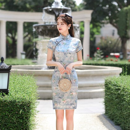 Hangzhou Faux Silk Ladylike Qipao 2407-01 
