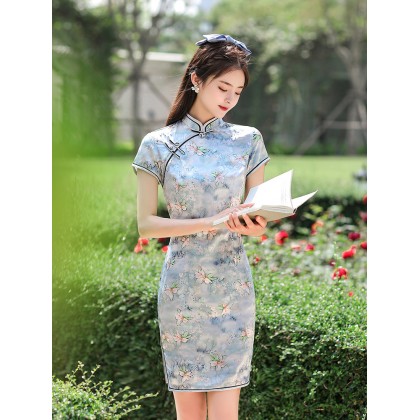 Hangzhou Faux Silk Ladylike Qipao 2407-01 