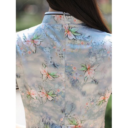 Hangzhou Faux Silk Ladylike Qipao 2407-01 