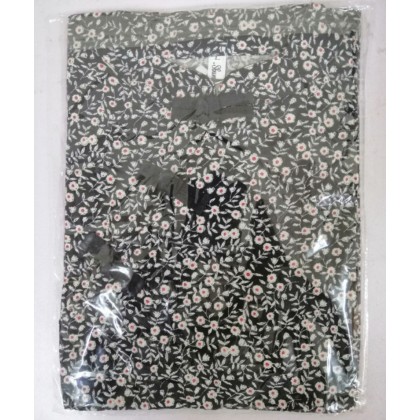 Vintage Dark Blue Floral Linen Midi Cheongsam Dress 3041-77 Vintage Dark Blue Floral Linen Midi Cheongsam Dress 3041-77