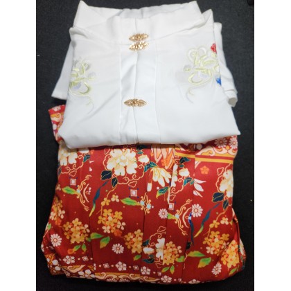 Spring Blossoms Mamianqun Hanfu Red Maxi Skirt 2-PC Set 10001-28 Spring Blossoms Mamianqun Hanfu Red Maxi Skirt 2-PC Set 10001-28
