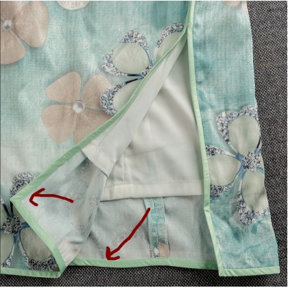 Elegant Faux Silk Green Midi Cheongsam 1049-50