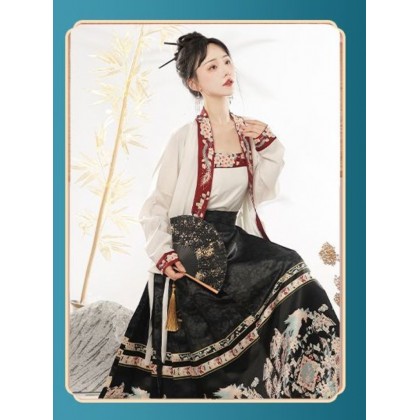 Phoenix Stream Mamianqun Hanfu Black Maxi Skirt 2-PC Set 10003-99 Phoenix Stream Mamianqun Hanfu Black Maxi Skirt 2-PC Set 10003-99