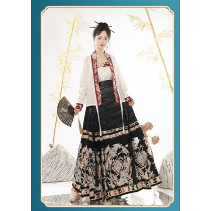 Phoenix Stream Mamianqun Hanfu Black Maxi Skirt 2-PC Set 10003-99 Phoenix Stream Mamianqun Hanfu Black Maxi Skirt 2-PC Set 10003-99